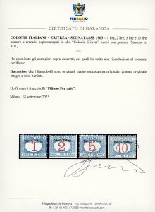 SEGNATASSE 1903 - Soprastampati in ... 