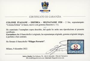 SEGNATASSE 1920 - 2 lire, ... 