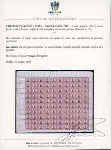 SEGNATASSE 1915 - 5 cent. arancio, ... 