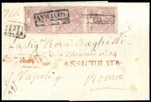 1858 - 20 grana rosa brunastro, I tavola ... 