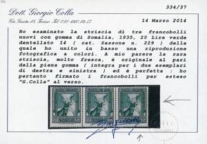 1937 - 20 lire Pittorica, dent. 14 ... 