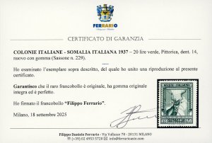 1937 - 20 lire Pittorica, dent. 14 ... 