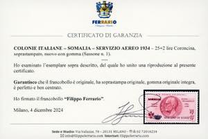 SERVIZIO AEREO 1934 - 25 + 2 lire ... 