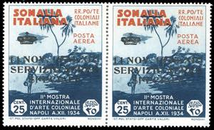 SERVIZIO AEREO 1934 - 25 cent. soprastampato ... 