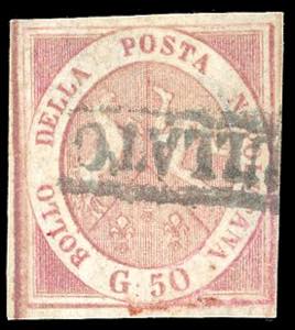 1859 - 50 grana rosa brunastro (14), molto ... 