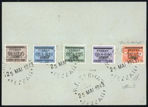 OCCUPAZIONE FRANCESE FEZZAN SEGNATASSE 1943 ... 