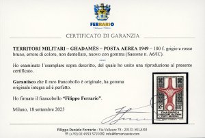 GHADAMES POSTA AEREA 1949 - 100 f. ... 