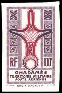 GHADAMES POSTA AEREA 1949 - 100 f. lilla e ... 