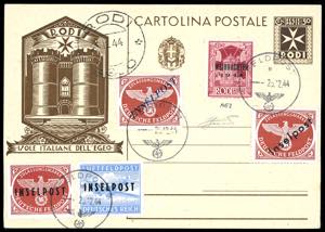 OCCUPAZIONE TEDESCA EGEO 1944 - Inselpost, ... 