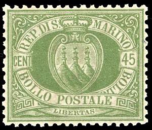 1892 - 45 cent. Stemma (18), ottima ... 