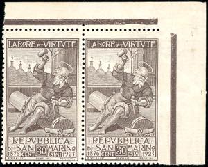 1923 - 30 cent. Società di Mutuo Soccorso, ... 