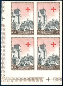 1951 - 100 lire Croce Rossa, non dentellato ... 