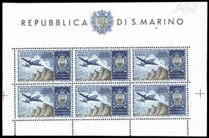 1954 - 1.000 lire Aereo, foglietto (16), ... 