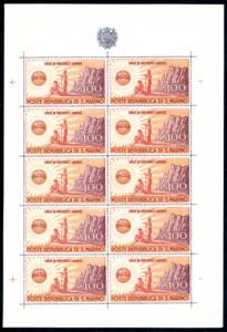 1946 - 100 lire UNRRA, minifoglio (6), senza ... 