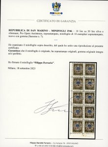 1946 - 10 lire su 50 lire Pro ... 