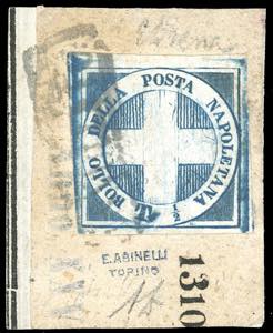 1860 - 1/2 tornese azzurro cupo Crocetta ... 