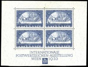 AUSTRIA FOGLIETTI 1933 - 50 + 50 g. WIPA, ... 