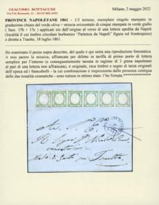 1861 - 1/2 tornese verde oliva, ... 