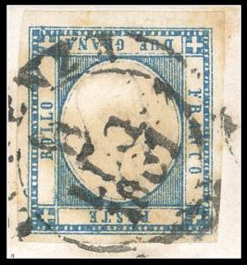 1861 - 2 grana azzurro chiaro, ... 