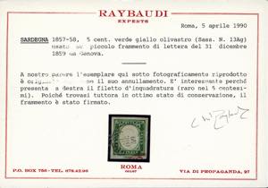 SARDEGNA 1855/1863 - Avanzata ... 