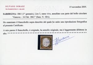 SARDEGNA 1858/1863  - Avanzata ... 