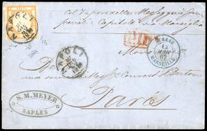 1862 - 10 grana arancio (22), perfetto, su ... 