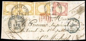 1861 - 10 grana bistro arancio, striscia ... 