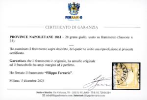 1861 - 20 grana giallo (23), usato ... 