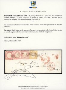 1861 - 20 grana giallo arancio, 5 ... 