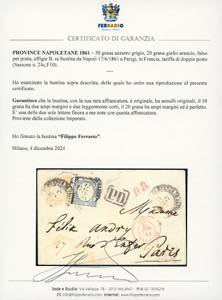 1861 - 50 grana azzurro grigio, ... 