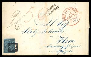 1854/56 - Rarissimo insieme di tre ... 