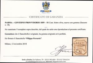 1859 - 80 cent. bistro oliva (18), ... 