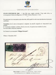 1863 - 1/2 baj lilla rosa, coppia ... 