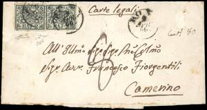 1866 - 2 baj grigio azzurrastro (3Ab), due ... 