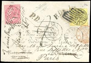 1867 - 4 b. giallo vivo (5Aa), perfetto, su ... 