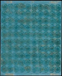 1854 - 7 baj azzurro, INCHIOSTRO ... 