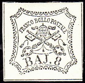 1852 - 8 baj bianco (9), gomma originale, ... 