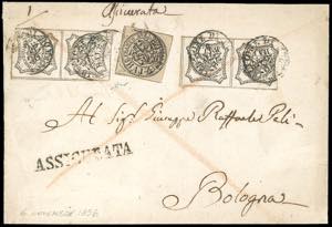 1856 - 8 baj bianco, una coppia verticale, ... 