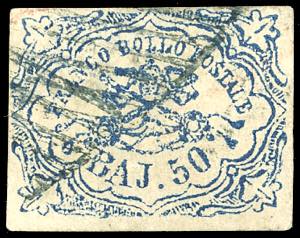 1864 - 50 baj azzurro oltremare ... 