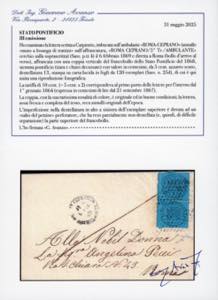 1869 - 5 cent. azzurro scuro ... 