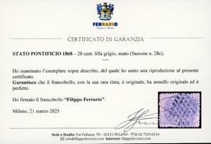 1868 - 20 cent. lilla grigio ... 