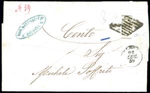 1859 - 8 baj bianco, frazionato ... 