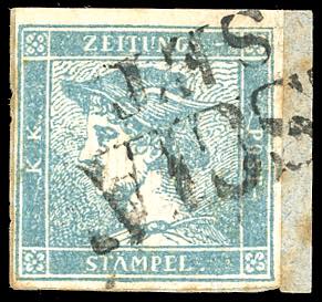 1851 - 3 cent. azzurro grigio, Mercurio, ... 