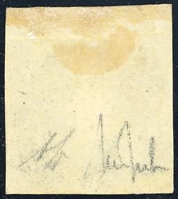 1851 - 5 cent. nero (1), nuovo, ... 