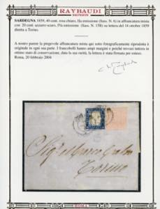 1859 - 40 cent. rosa chiaro, II ... 