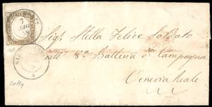 1858 - 10 cent. terra dombra giallognolo ... 