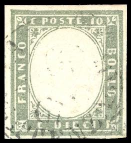1861 - 10 cent. oliva grigio verdastro ... 