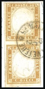 1862 - 10 cent. bistro arancio, ... 