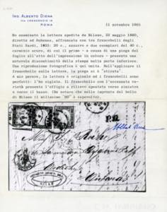 1860 - 40 cent. carminio, due ... 