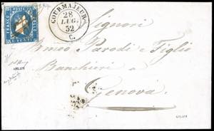 PIEMONTE-COURMAJEUR, doppio cerchio + tratti ... 